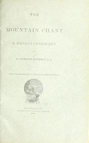 Cover of: mountain chant: a Navajo ceremony.