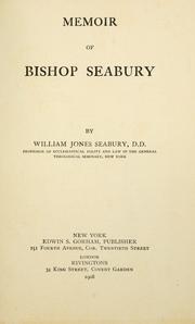 Cover of: Memoir of Bishop Seabury