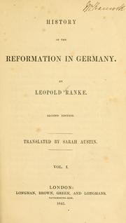 Deutsche Geschichte im Zeitalter der Reformation by Leopold von Ranke
