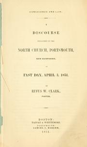 Conscience and law by Rufus W. Clark