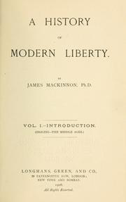 Cover of: A history of modern liberty.
