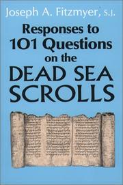 Responses to 101 questions on the Dead Sea scrolls by Fitzmyer, Joseph A.