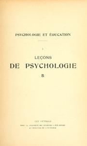 Cover of: Psychologie et education. --.