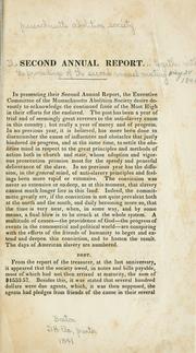 Cover of: The second annual report of the Massachusetts abolition society: together with the proceedings of the second annual meeting, held at Tremont chapel, May 25, 1841.