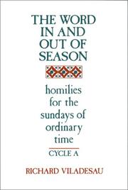 Cover of: Homi lies for the Sundays of ordinary time, cycle A by Richard Viladesau