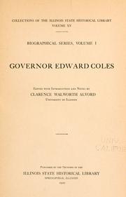 Governor Edward Coles