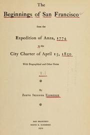 Cover of: The beginnings of San Francisco by Eldredge, Zoeth Skinner