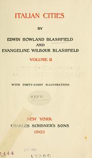 Cover of: Italian cities by Edwin Howland Blashfield