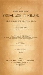 Cover of: treatise on the law of vendor and purchaser of real estate and chattels real: intended for the use of conveyancers of either branch of the profession