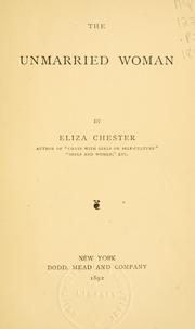 Cover of: The unmarried woman