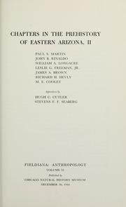 Cover of: Chapters in the prehistory of Eastern Arizona by Martin, Paul S.