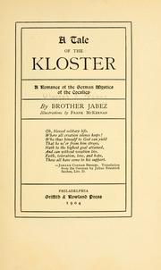 Cover of: A tale  of the Kloster by Ulysses Sidney Koons