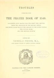 Cover of: Troubles connected with the prayer book 1549. by Pocock, Nicholas