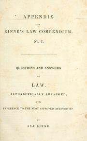 Cover of: Questions and answers on law. Alphabetically arranged, with references to the most approved authorities.