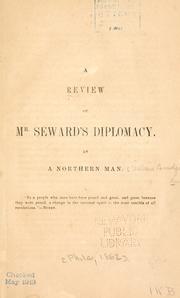 Cover of: A review of Mr. Seward's diplomacy by William B. Reed