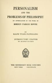 Personalism and the problems of philosophy by Ralph Tyler Flewelling