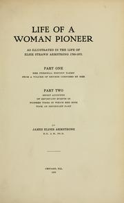 Cover of: Life of a woman pioneer by James Elder Armstrong