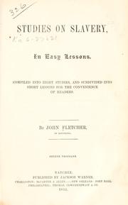 Cover of: Studies on slavery by Fletcher, John
