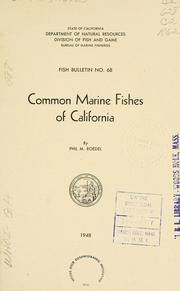 Cover of: Common marine fishes of California