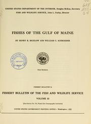 Cover of: Fishes of the Gulf of Maine by Henry Bryant Bigelow, Henry Bryant Bigelow