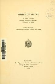 Cover of: Fishes of Maine.