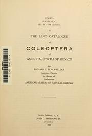 Cover of: Catalogue of the Coleoptera of America, north of Mexico by Charles W. Leng