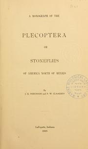 A monograph of the Plecoptera or stoneflies of America north of Mexico by Needham, James G.
