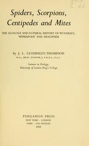 Cover of: Spiders, scorpions, centipedes, and mites by John Leonard Cloudsley-Thompson