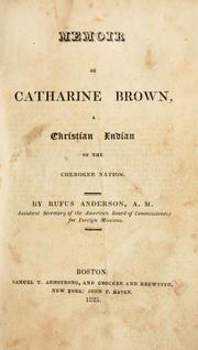 Memoir of Catharine Brown by Rufus Anderson