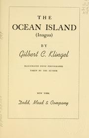 Cover of: The ocean island (Inagua)
