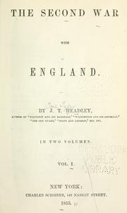 Cover of: The second war with England. by Joel Tyler Headley