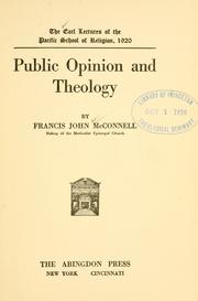 Cover of: Public opinion and theology by Francis John McConnell