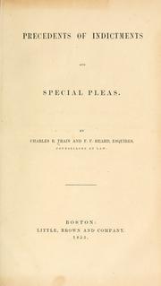 Cover of: Precedents of indictments and special pleas. by Train, Charles Russell