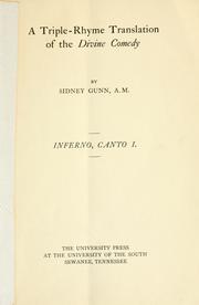 Cover of: Inferno, Canto I by Dante Alighieri