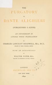 Cover of: Purgatory by Dante Alighieri