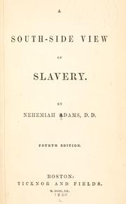 Cover of: A South-side view of slavery