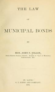 Cover of: law of municipal bonds