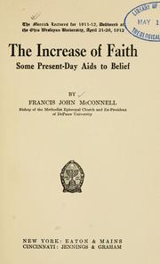 Cover of: The increase of faith by Francis John McConnell