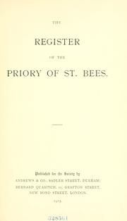 Cover of: The register of the priory of St. Bees by St. Bees Priory