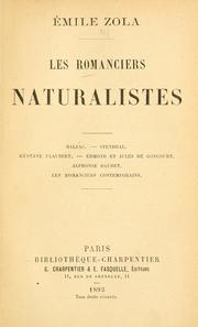 Cover of: Les romanciers naturalistes.