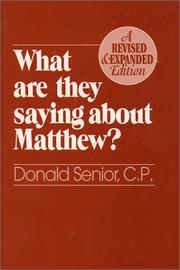 What are they saying about Matthew? by Donald Senior