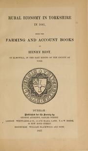 Rural economy in Yorkshire in 1641 by Best, Henry
