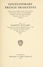 Contemporary French dramatists by Barrett Harper Clark