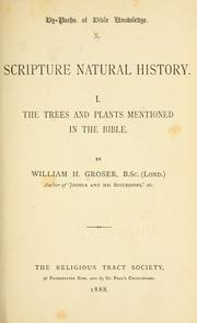 Cover of: Scripture natural history.