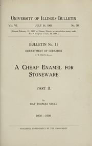 Cover of: A cheap enamel for stoneware by R. T. Stull