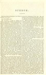 Cover of: Speech of Hon. D. W. Voorhees, of Indiana, delivered in the House of representatives, March 9, 1864 ...
