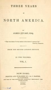 Three years in North America by Stuart, James