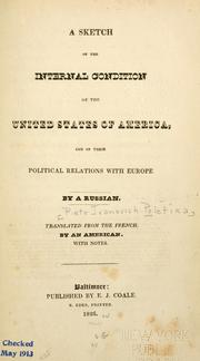 A sketch of the internal condition of the United States of America by Petr Ivanovich Poletika