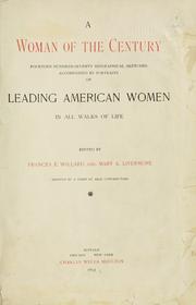 Cover of: A woman of the century by Frances Elizabeth Willard