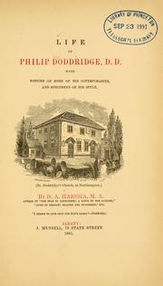 Cover of: Life of Philip Doddridge, D.D. by D. A. Harsha, D. A. Harsha